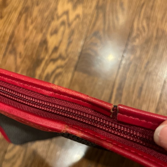 Yves Saint Laurent Red and Black Clutch - Picture 6 of 8